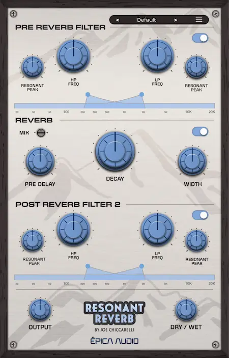 Resonant Reverb plugin interface